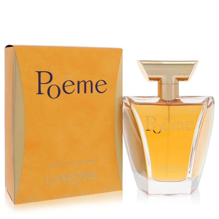 Lancème Poème perfume bottle and packaging on a white background
