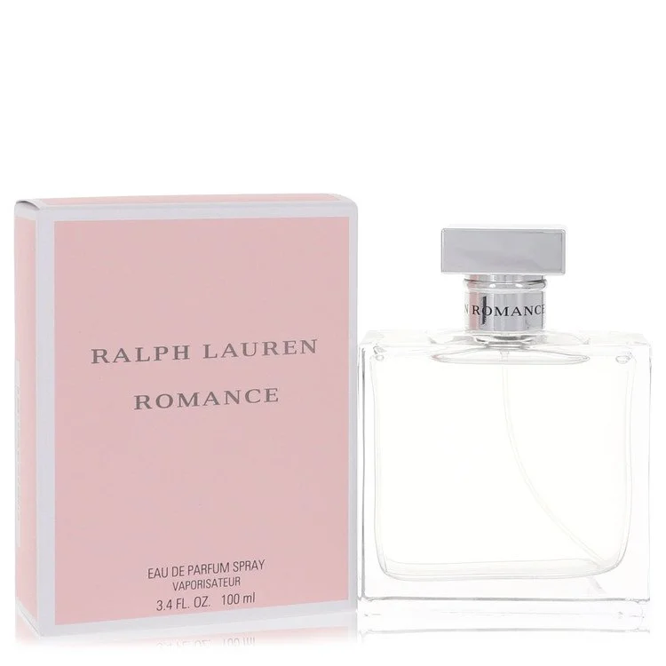 Ralph Lauren Romance perfume bottle and packaging on a white background