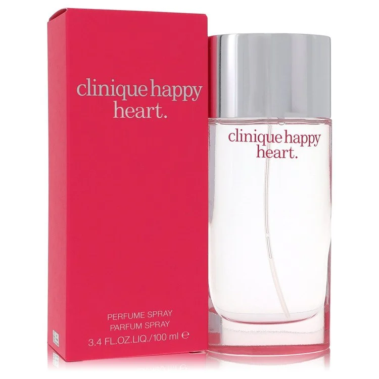 Clinique Happy Heart perfume bottle and packaging on a white background