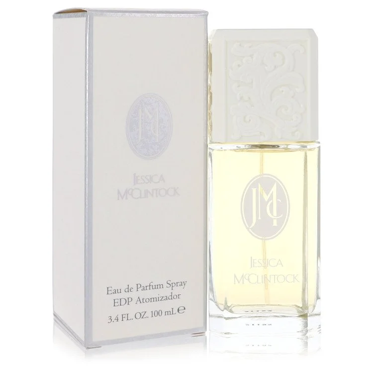 Jessica McClintock eau de parfum spray bottle and packaging on a white background