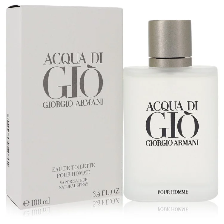 Acqua di Giò Giorgio Armani perfume bottle and packaging on a white background