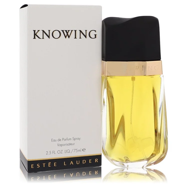 Estée Lauder 'Knowing' perfume bottle and packaging on a white background