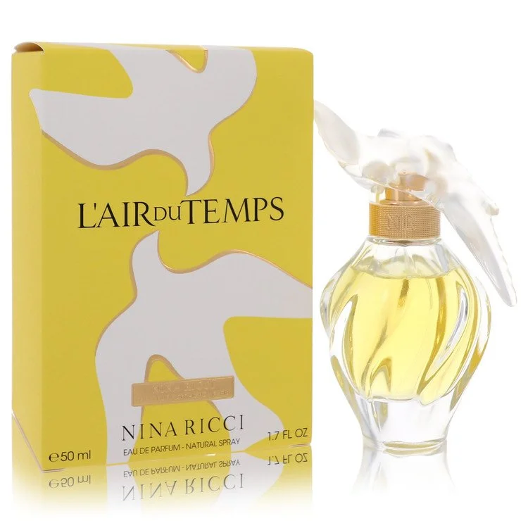 Nina Ricci L'Air du Temps perfume bottle and packaging on a white background