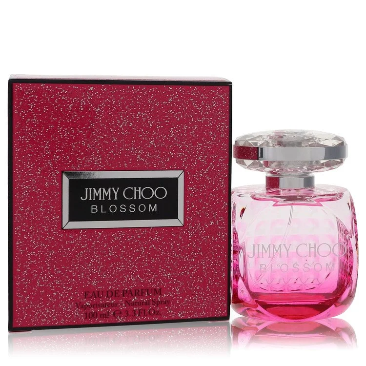 Jimmy Choo Blossom perfume bottle and packaging on a white background