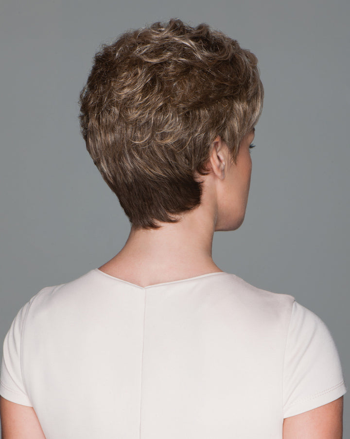 Gabor Acclaim Short Waved Layers Wig: Lightweight Kanekalon Flexlite Fiber, Tapered Nape