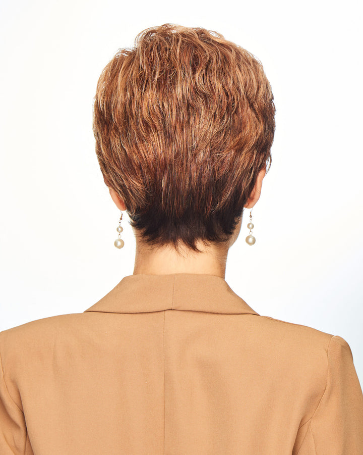 Gabor Acclaim Short Waved Layers Wig: Lightweight Kanekalon Flexlite Fiber, Tapered Nape