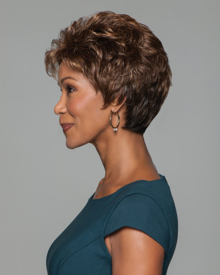 Gabor Cheer Effortless Short Wig: Layered Style, Soft Curls, Comfortable Synthetic Hair