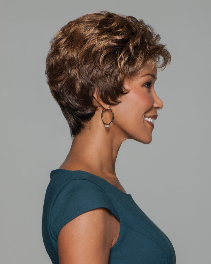 Gabor Cheer Effortless Short Wig: Layered Style, Soft Curls, Comfortable Synthetic Hair