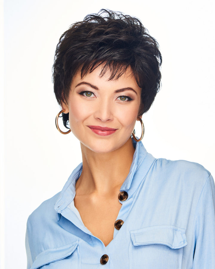 Gabor Instinct Short Shag Wig: Lightweight Flexlite Fiber, Velvet Comfort Band
