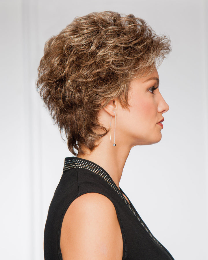 Gabor Instinct Short Shag Wig: Lightweight Flexlite Fiber, Velvet Comfort Band
