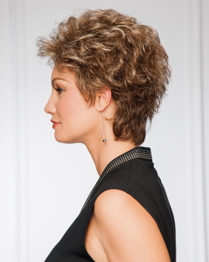 Gabor Instinct Short Shag Wig: Lightweight Flexlite Fiber, Velvet Comfort Band