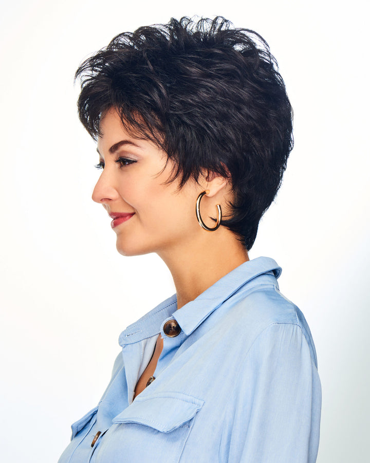 Gabor Instinct Short Shag Wig: Lightweight Flexlite Fiber, Velvet Comfort Band