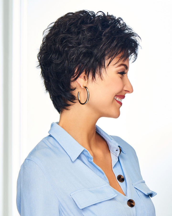 Gabor Instinct Short Shag Wig: Lightweight Flexlite Fiber, Velvet Comfort Band