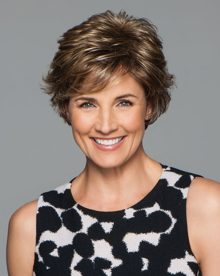 Perk Short Textured Synthetic Wig: Styleable Kanekalon Fiber, Ultimate Comfort