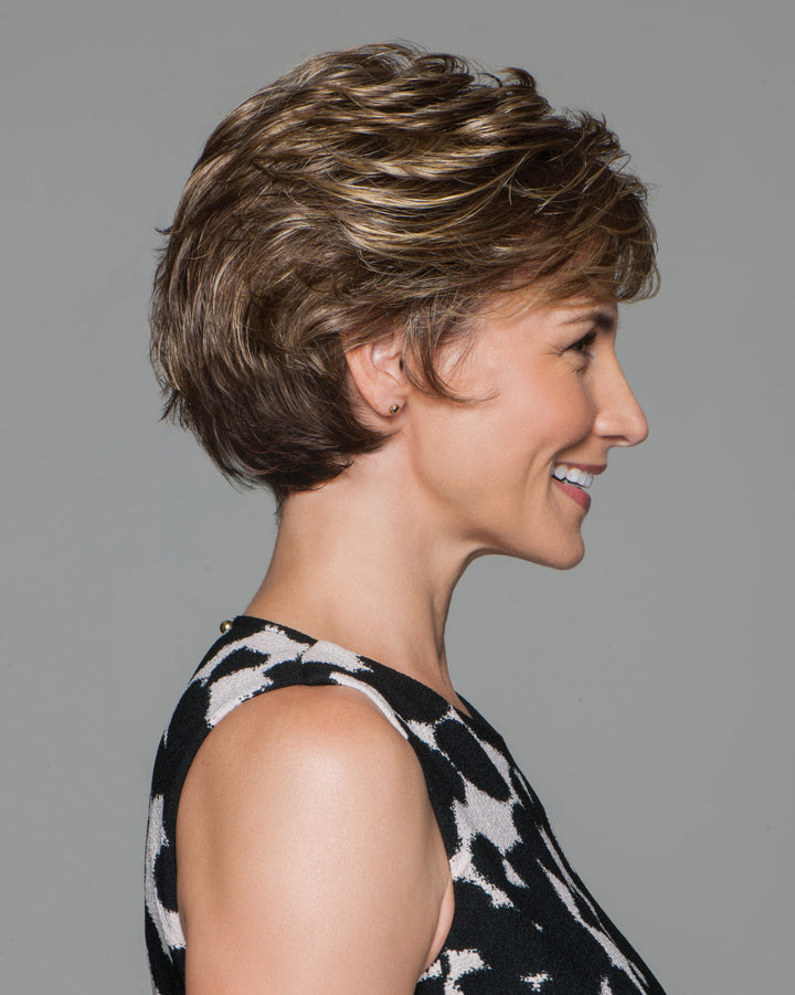 Perk Short Textured Synthetic Wig: Styleable Kanekalon Fiber, Ultimate Comfort