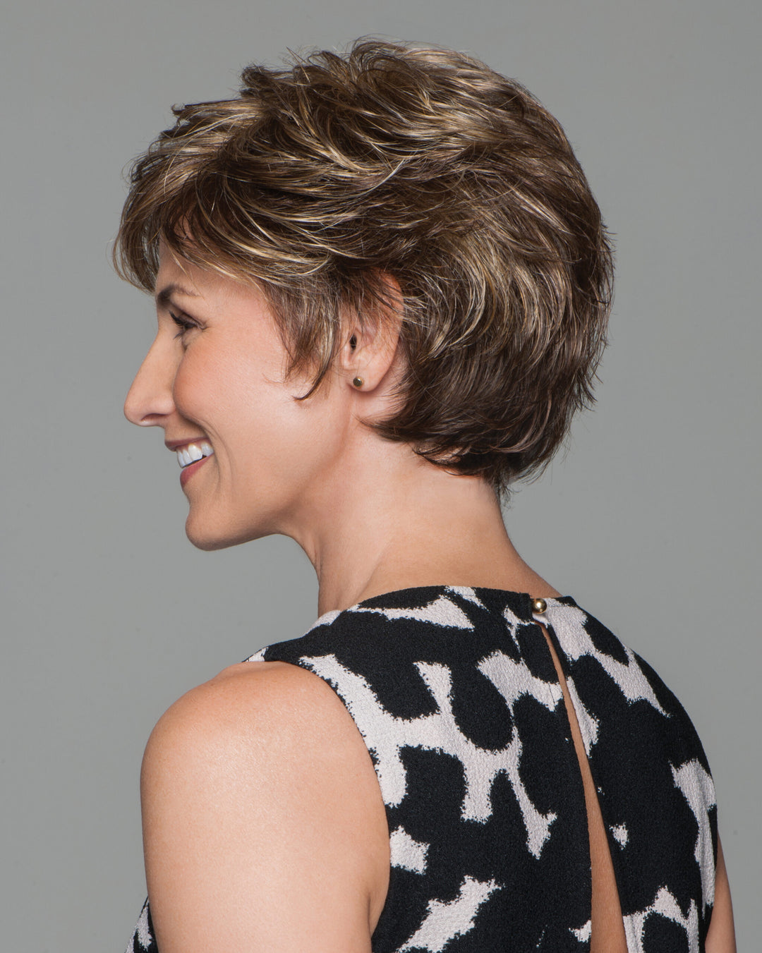 Perk Short Textured Synthetic Wig: Styleable Kanekalon Fiber, Ultimate Comfort