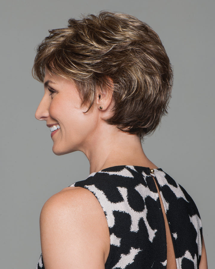 Perk Short Textured Synthetic Wig: Styleable Kanekalon Fiber, Ultimate Comfort