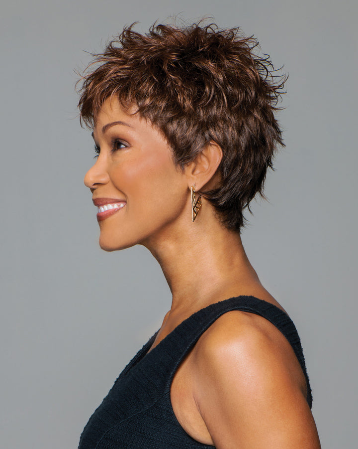 Gabor Zest Short Layered Pixie Cut Wig, Heat-Friendly Flexlite Fiber