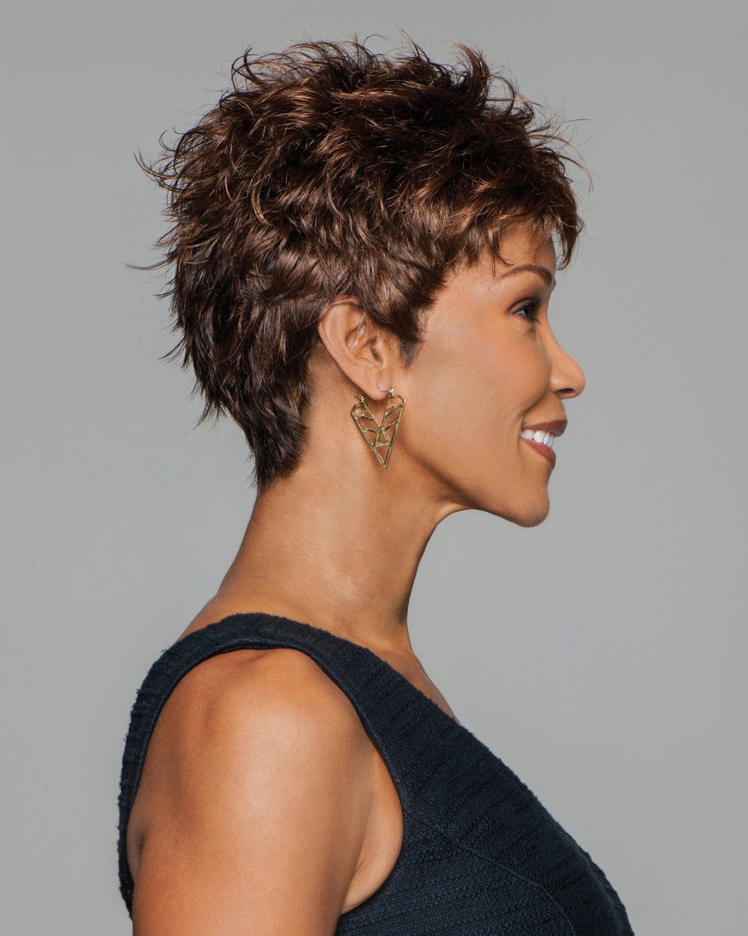 Gabor Zest Short Layered Pixie Cut Wig, Heat-Friendly Flexlite Fiber