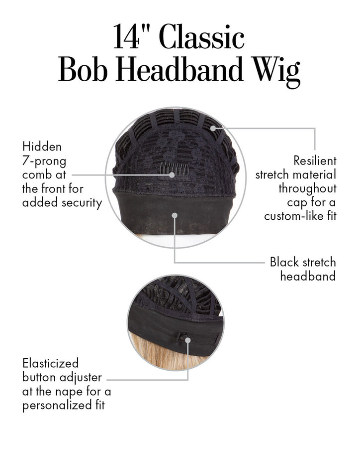 14″ Classic Bob Headband Wig by Kim Kimble